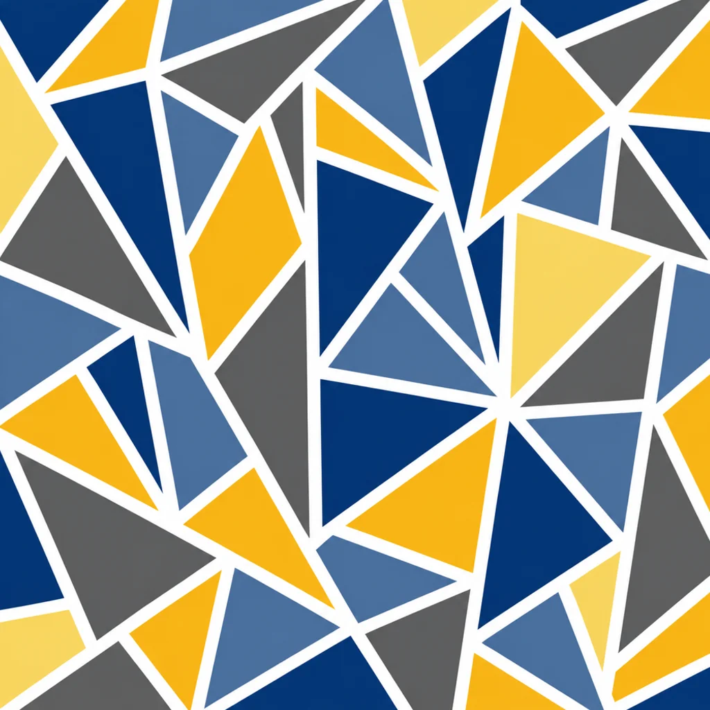Schulprofil zeigt das Erkennungszeichen der WIM, ein Mosaik in gelb, blau, orange, dunkelblau und grau